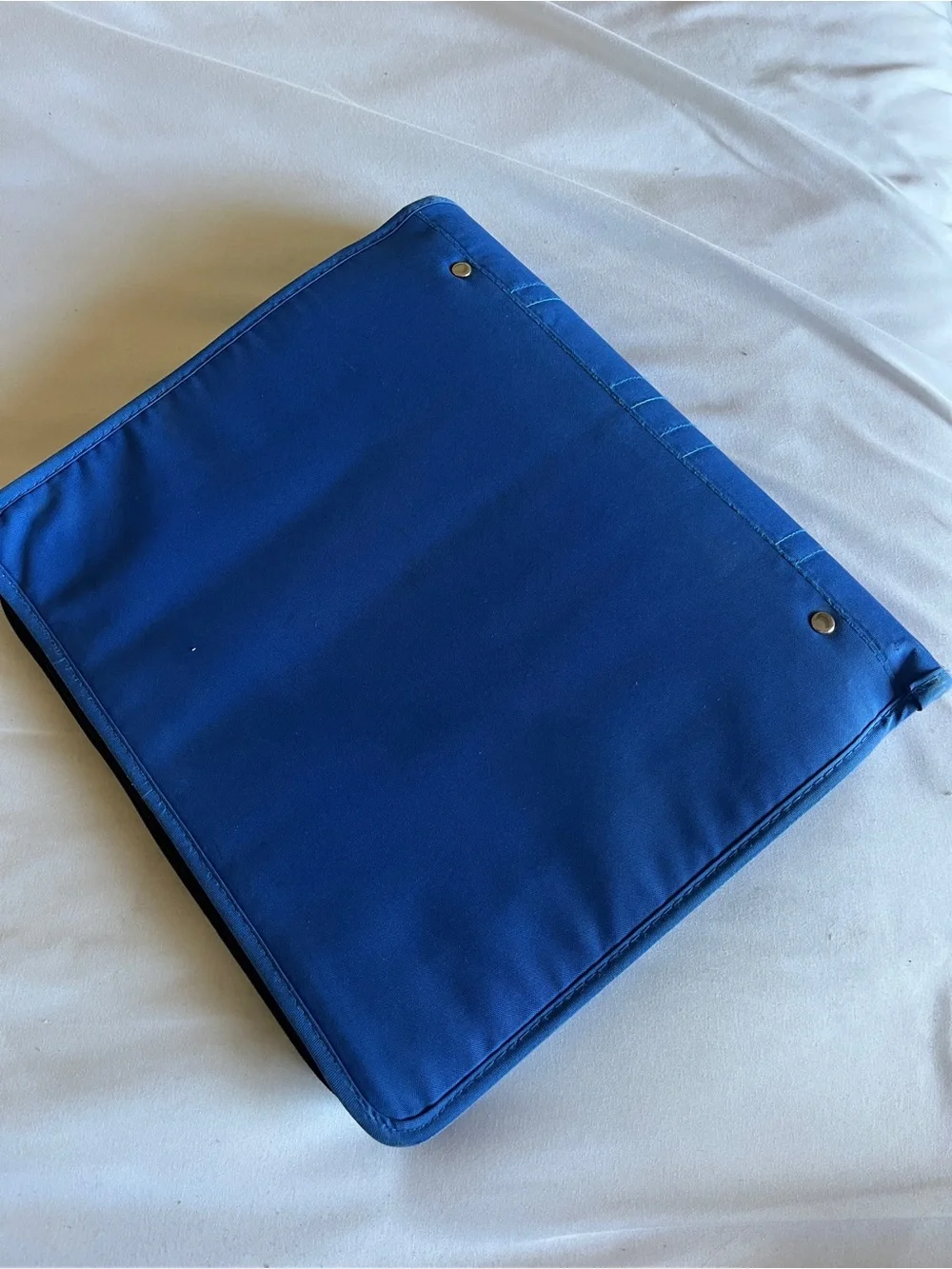 Five Star 2 Inch Zipper Binder Blue Black 3 Ring Zippered Pocket Case Used